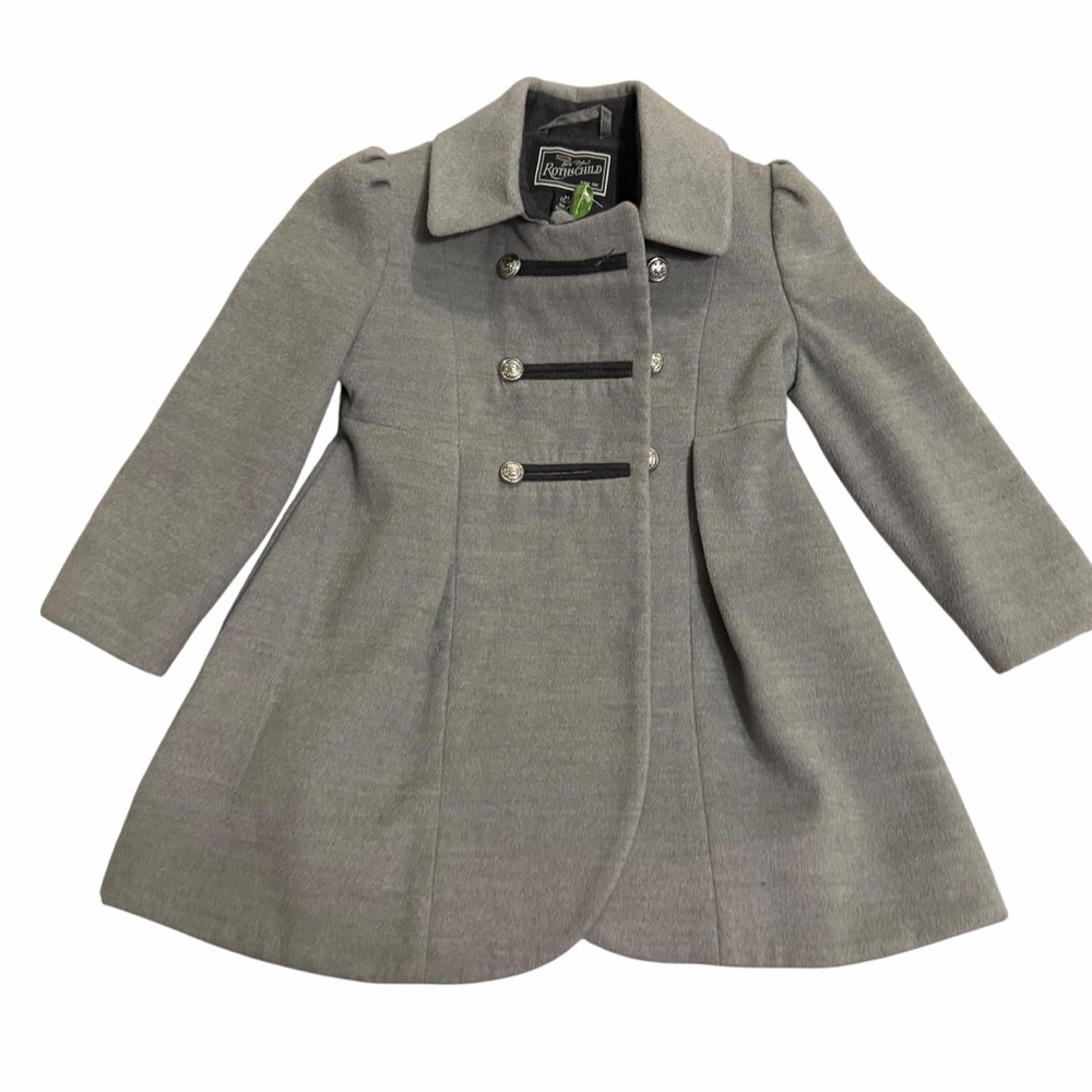 Rothschild Little Girl/Faux Wool Military-style Coat/Size: M (5-6) - Picture 2 of 11